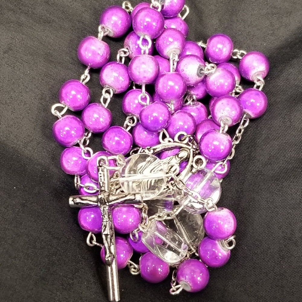 Royal Purple Catholic Rosary